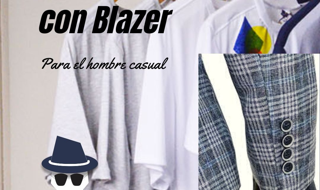 La camiseta que se combina con blazer para el hombre casual
