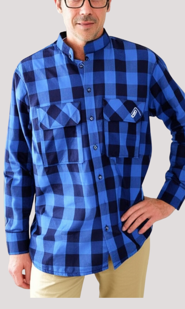 Camisa cuadros azul marino