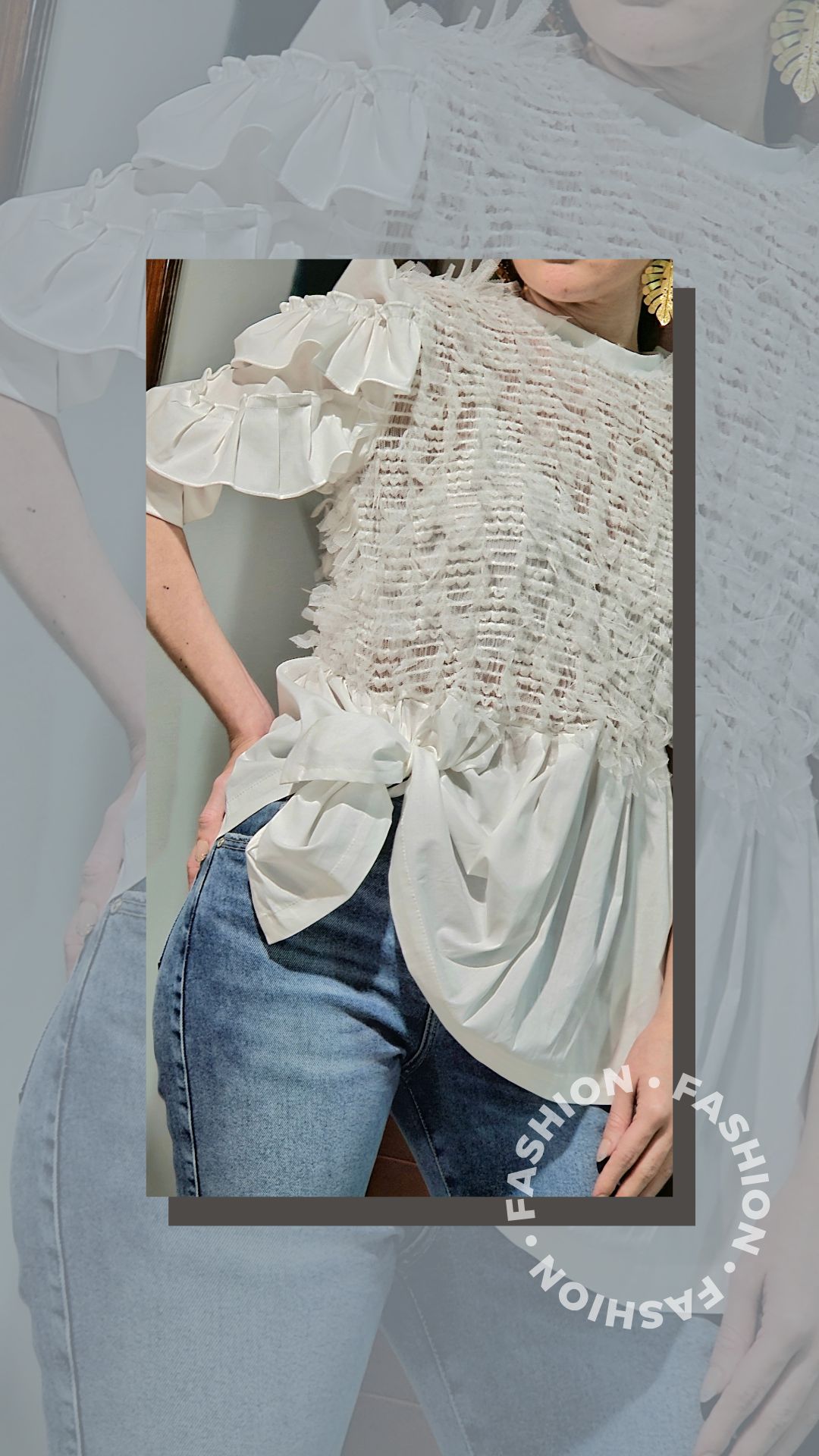 Blusa blanca mujer