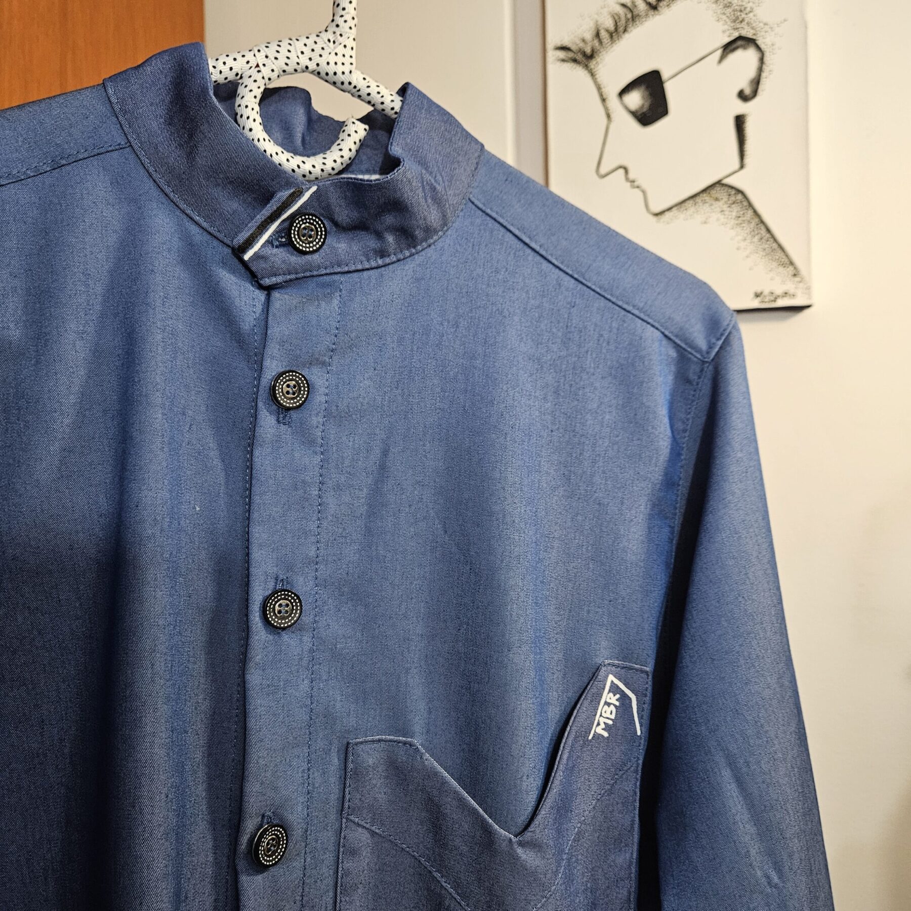 Camisa azul índigo hombre - Imagen 3