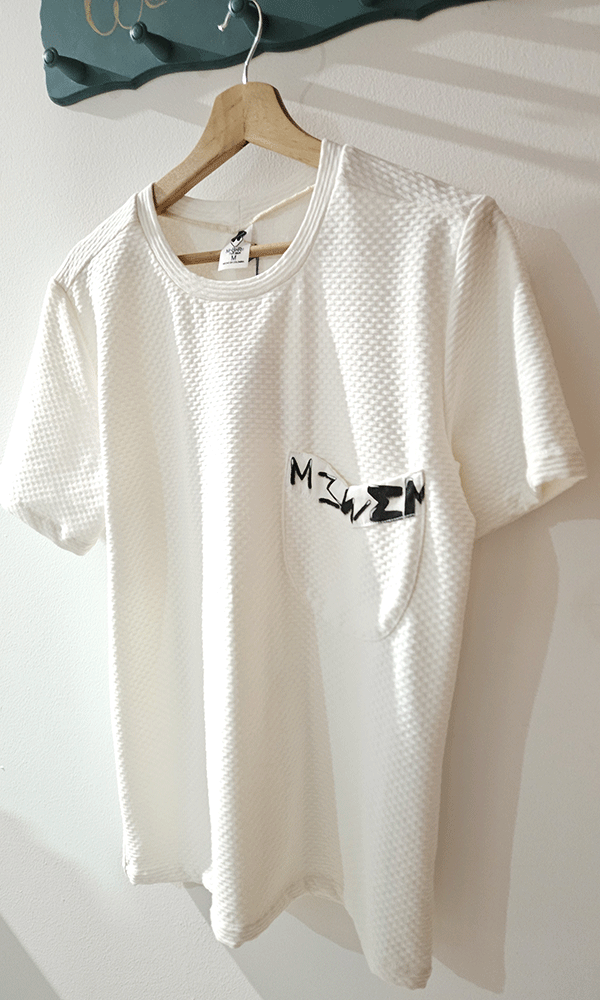 Camiseta manga corta con bolsillo pintado - Imagen 2