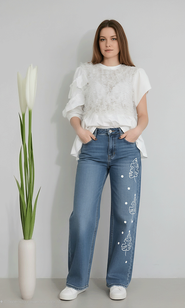 jeans-pintado-a-mano-y-blusa-tull-bordado-mujer