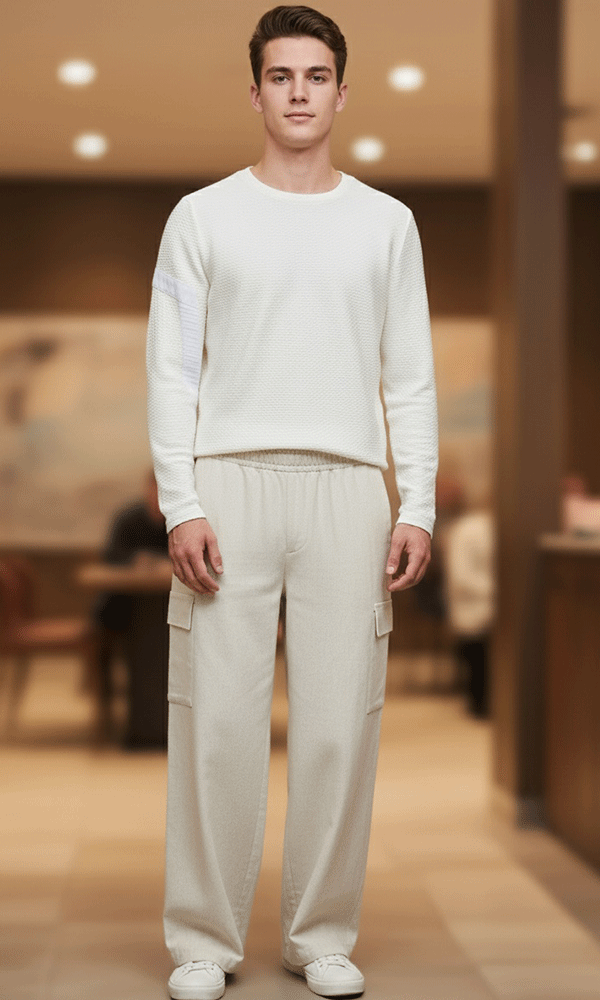 Pantalón Cargo Marfil