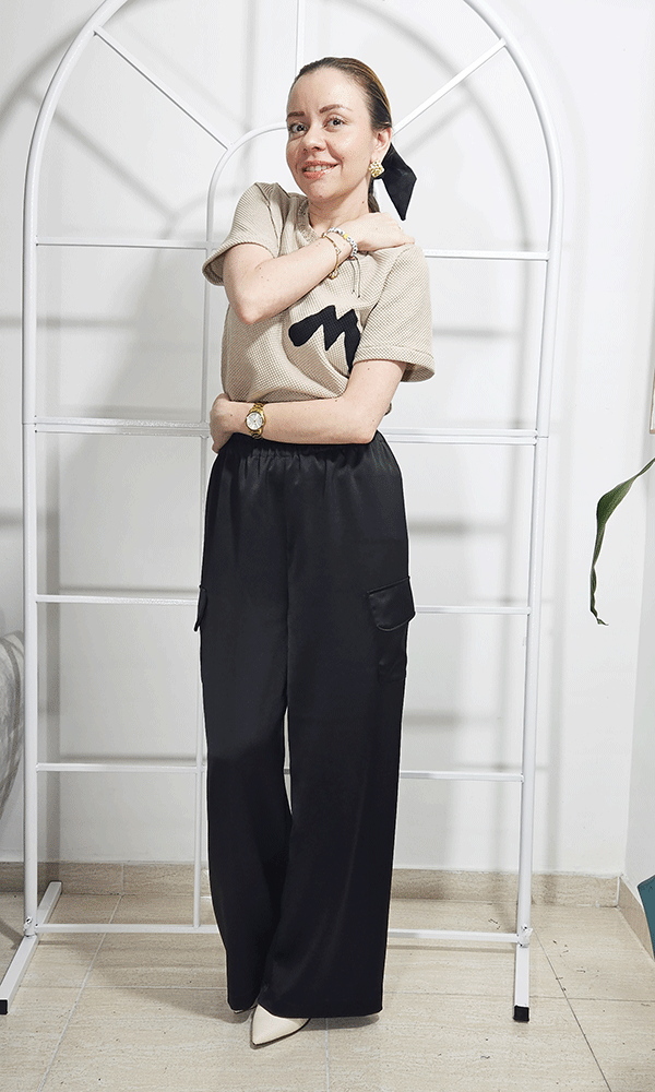 Pantalón Cargo Mujer Negro